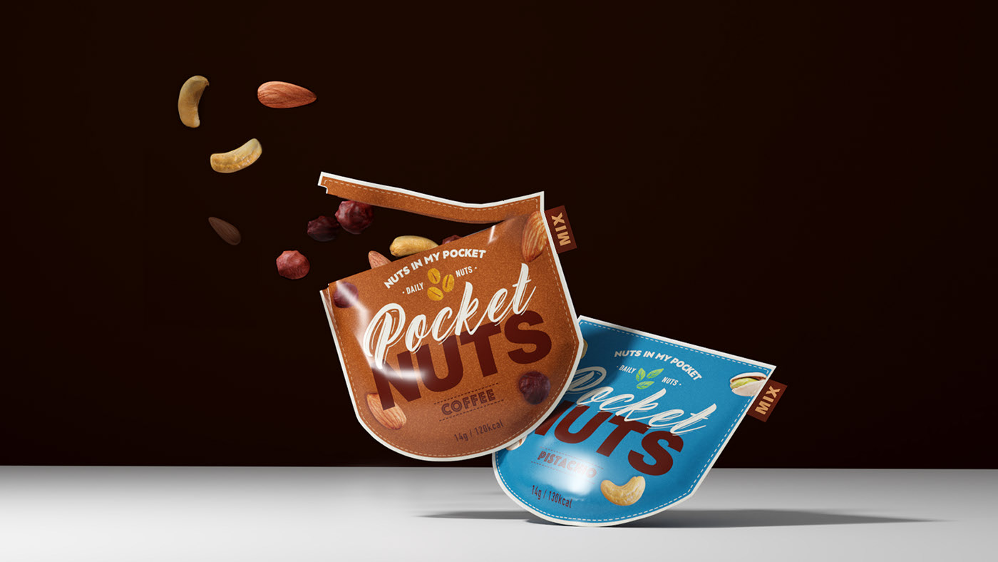 牛仔褲口袋概念-堅(jiān)果包裝設(shè)計(jì)